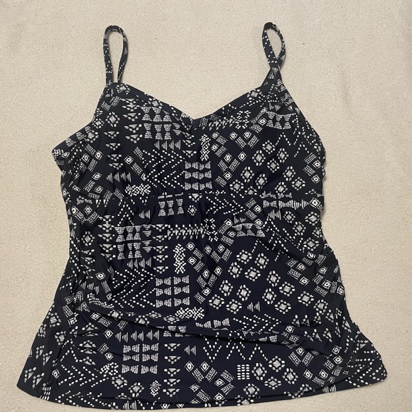 Kona Sol Swim Brand New Navy And White Tankini Top From Kona Sol